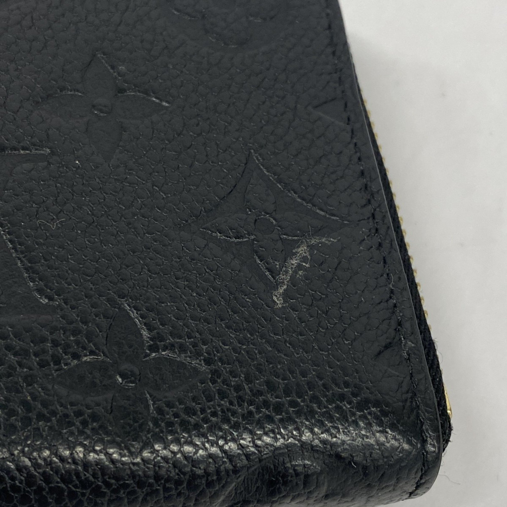 Louis Vuitton Long Wallet Monogram Empreinte Portefeuille Clemence M60171 Noir Ladies