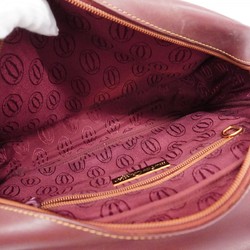 Cartier Shoulder Bag Must Leather Bordeaux Women's