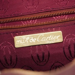 Cartier Shoulder Bag Must Leather Bordeaux Women's