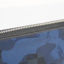 Louis Vuitton Long Wallet Damier Cobalt Camouflage Zippy Vertical N63293 Midnight Blue Men's