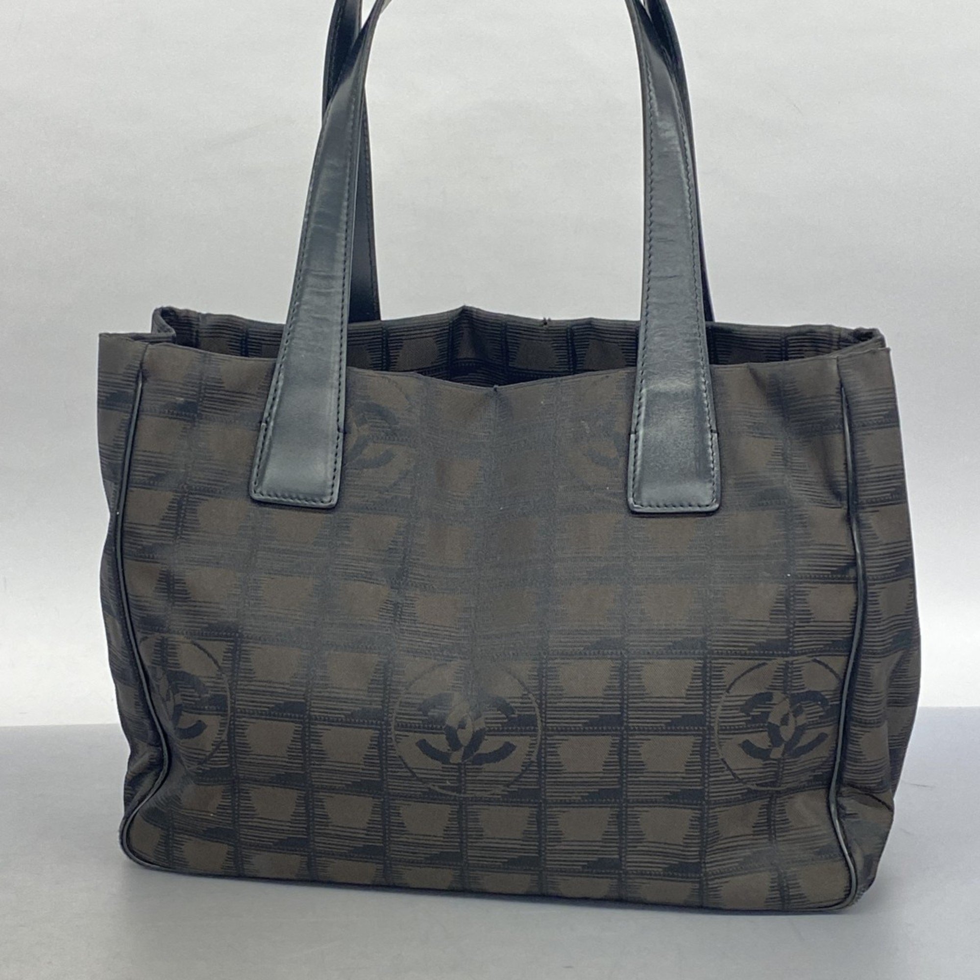 Chanel Tote Bag New Travel Nylon Black Women's