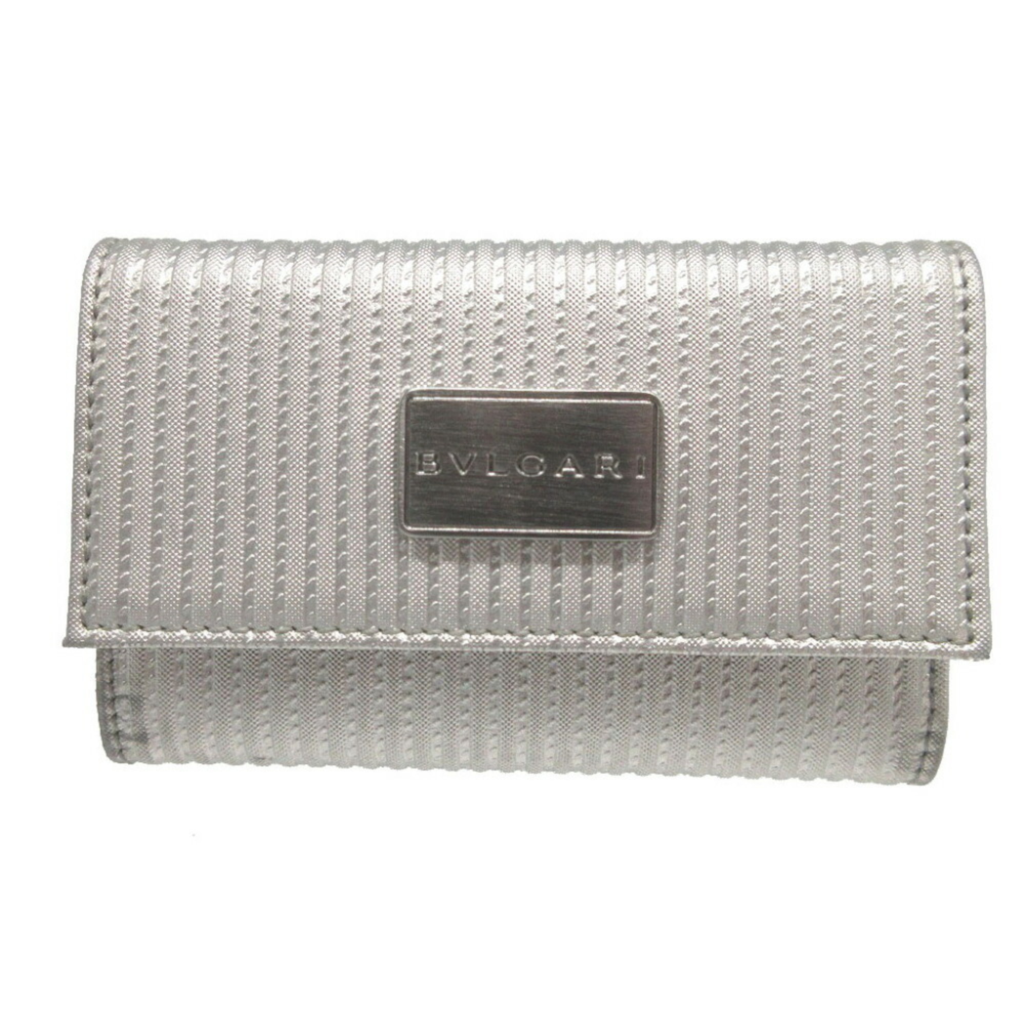 BVLGARI Millerige Leather Silver 6 Key Case 0678BVLGARI