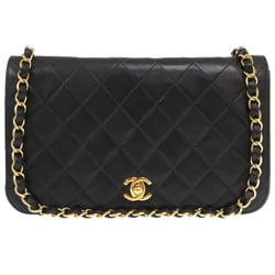 Chanel Matelasse Lambskin Black 6th Series Gold Chain Shoulder Bag Coco Mark 0173 CHANEL