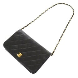 Chanel Matelasse Lambskin Black 6th Series Gold Chain Shoulder Bag Coco Mark 0173 CHANEL