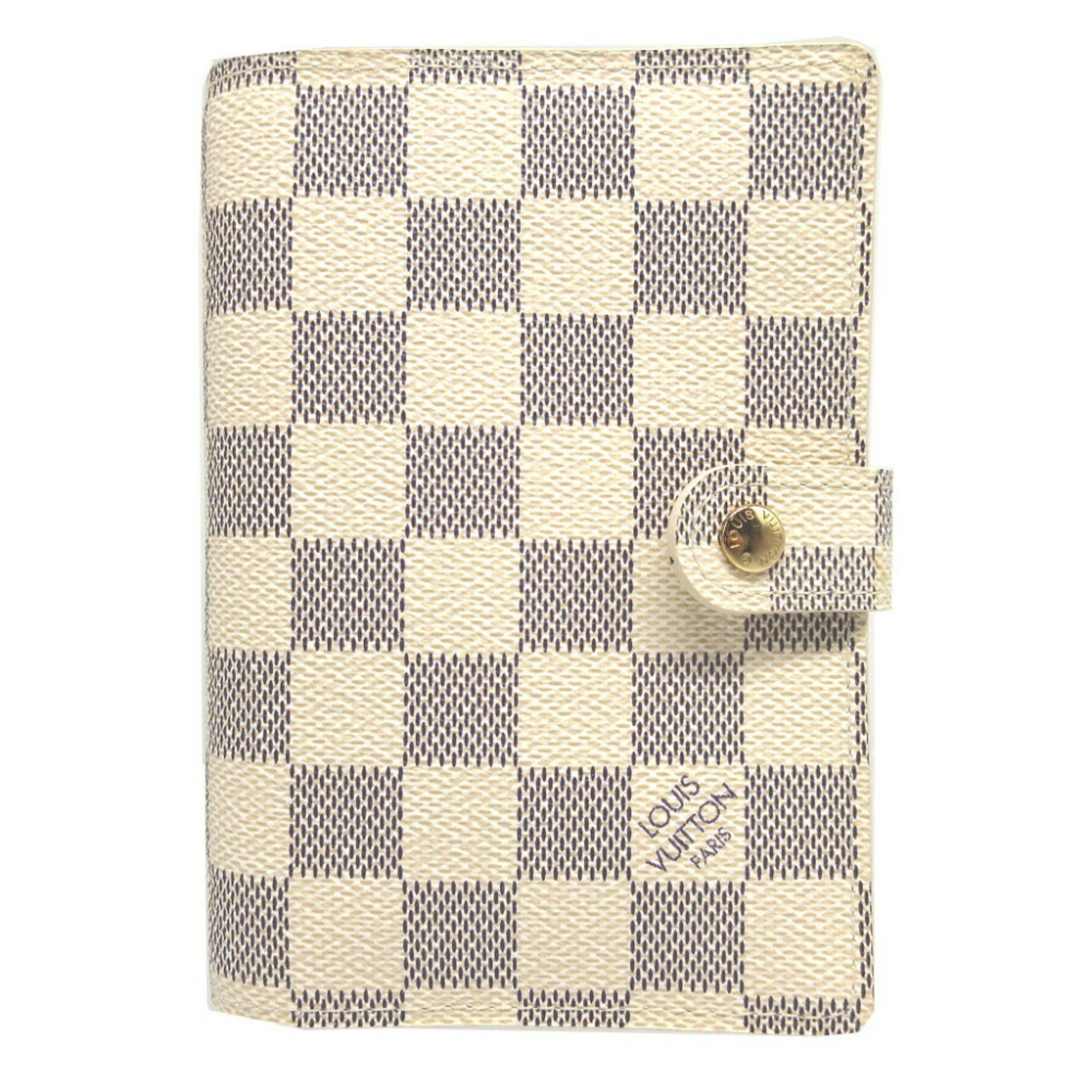 Louis Vuitton Damier Azur R20706 Stylo Agenda PM with ballpoint pen Ivory Planner cover 0971LOUIS VUITTON