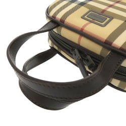 Burberry Nova Check PVC Coated Canvas/Leather Beige Handbag Brown 0702BURBERRY