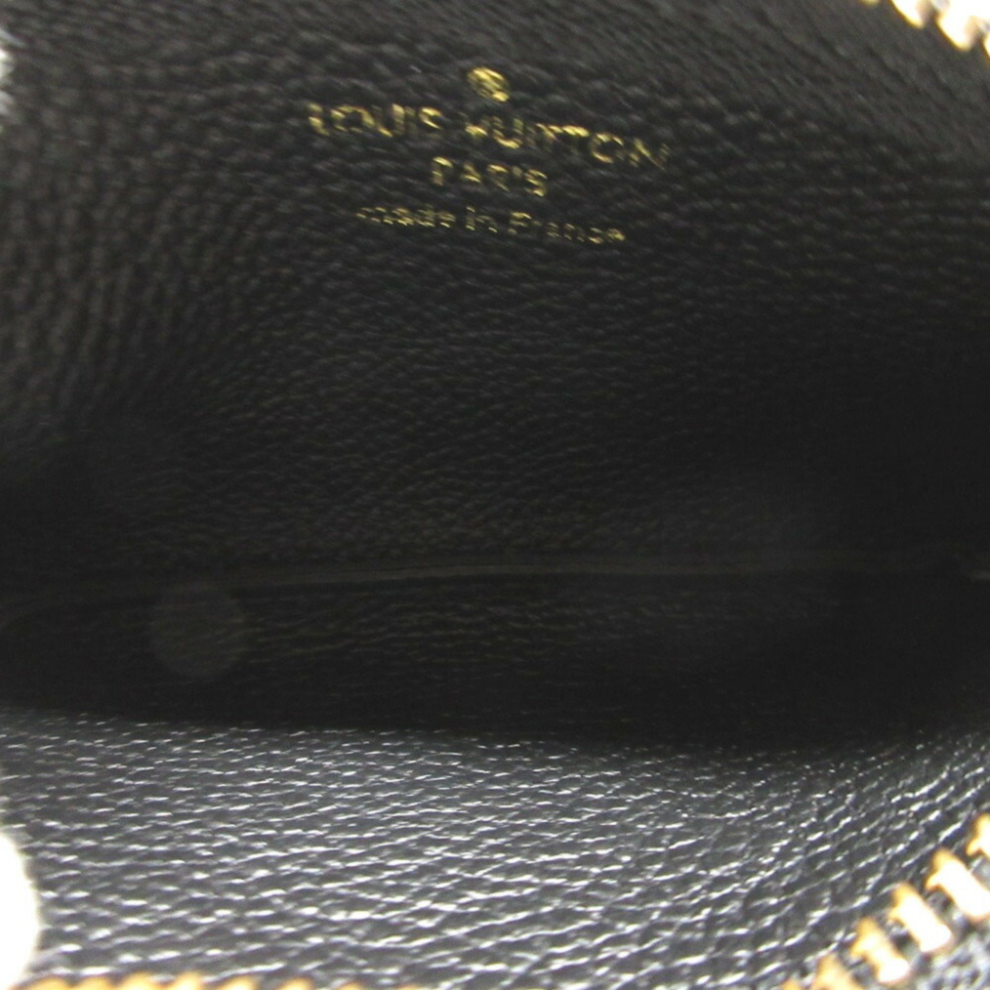 Louis Vuitton Monogram Empreinte Pochette Cle M80885 Noir Black Bicolor Coin Case 0512LOUIS VUITTON