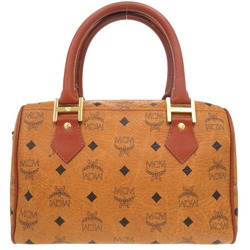 MCM Boston Bag MYZCAT08QH001 Handbag PVC Coated Canvas Brown 0789MCM