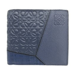 LOEWE Anagram Leather Navy Bi-fold Billfold Wallet 1675LOEWE