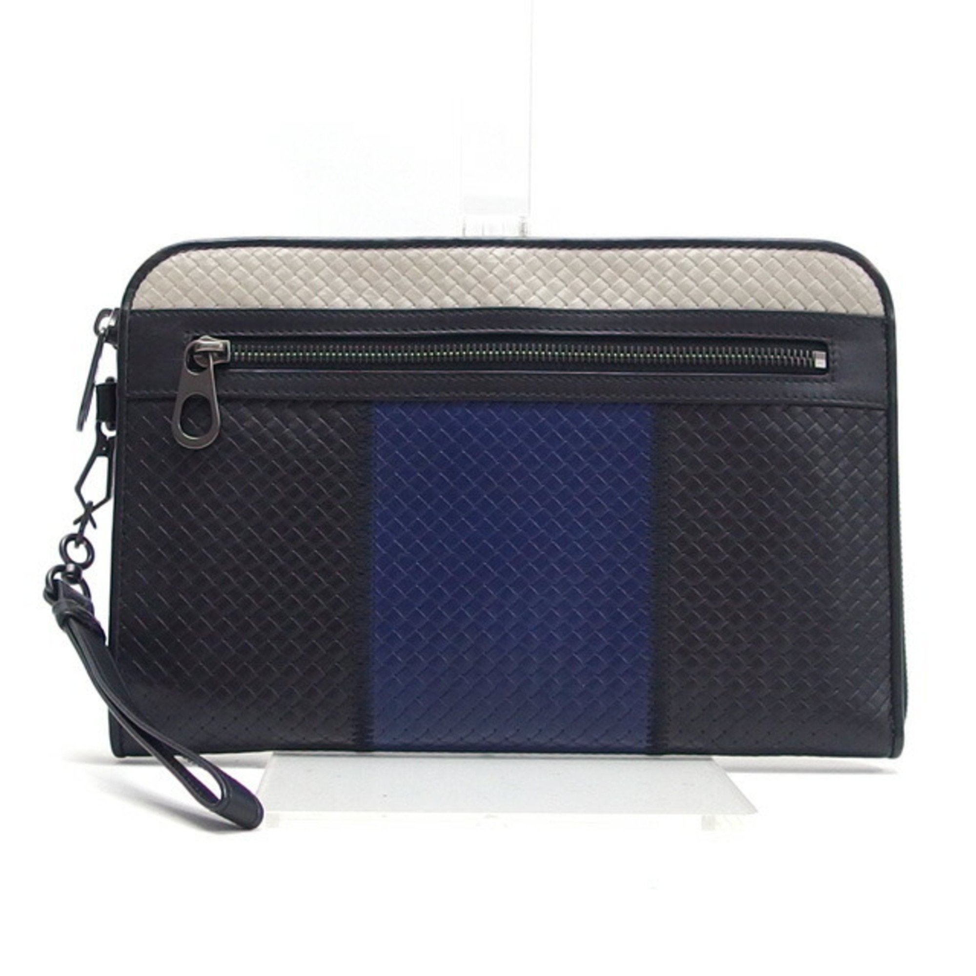 Bottega Veneta Intrecciato Clutch Bag with Wrist Strap