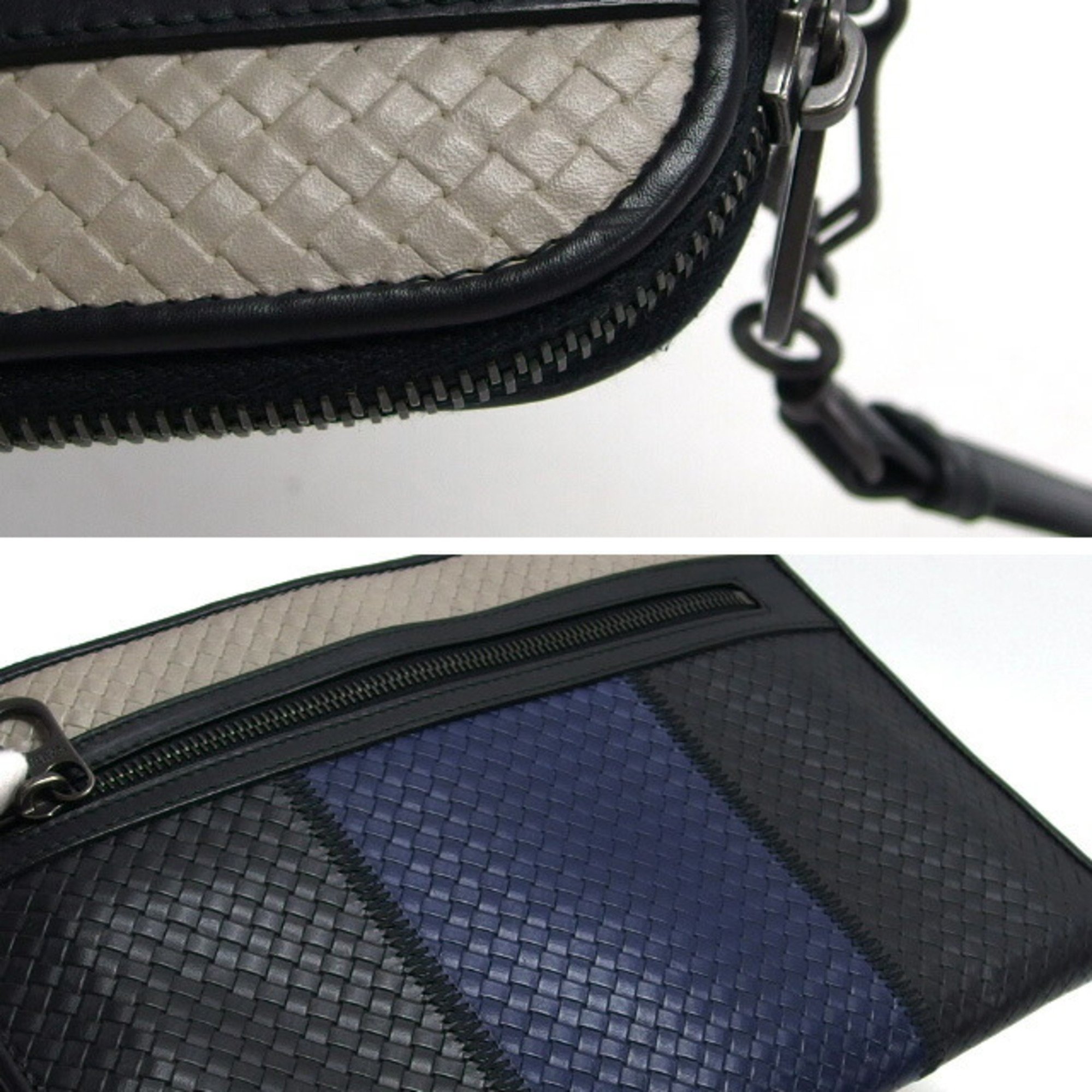 Bottega Veneta Intrecciato Clutch Bag with Wrist Strap