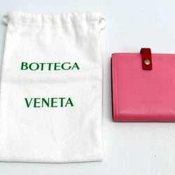 Bottega Veneta Bi-fold Compact Wallet Leather Pink