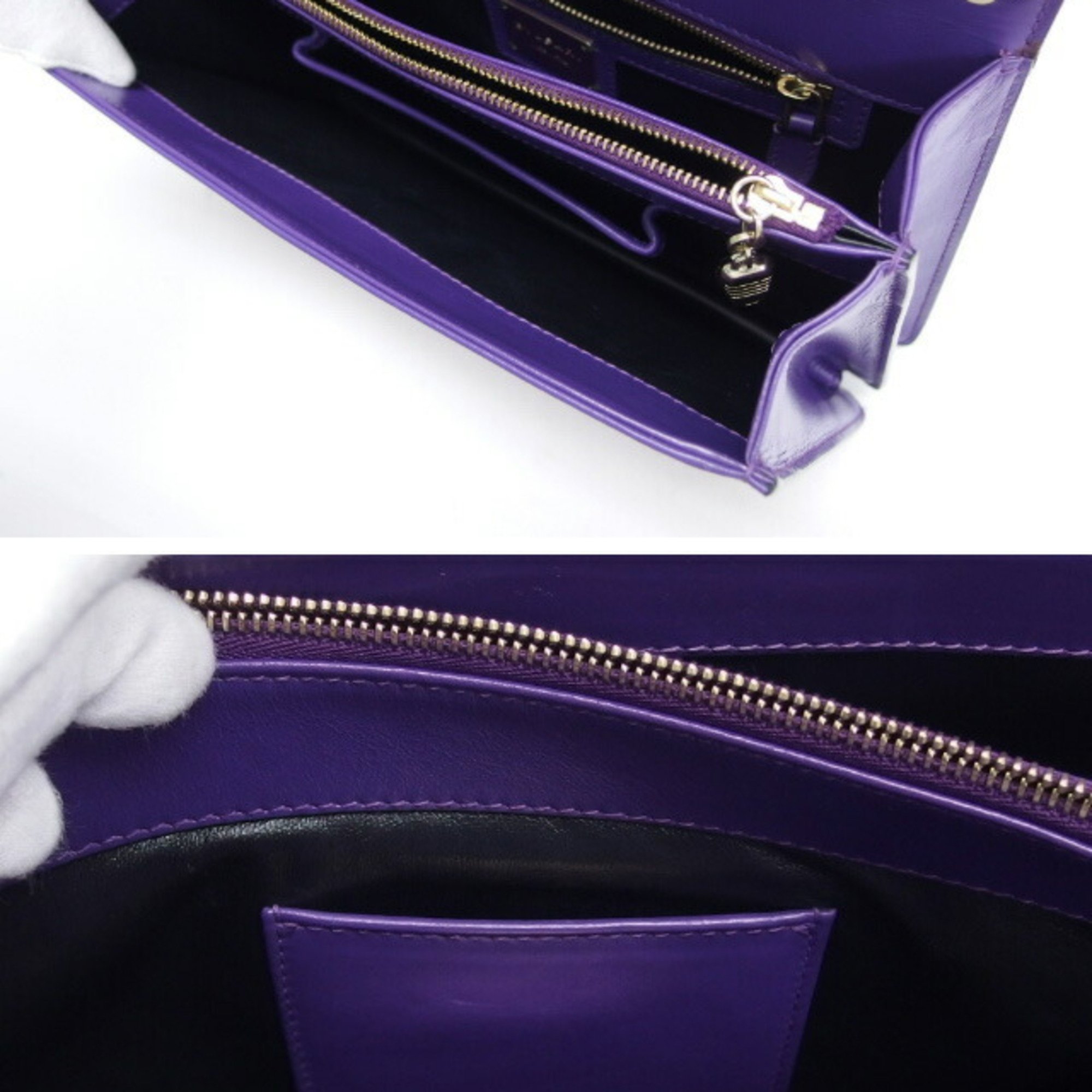 Bvlgari Serpenti Forever Chain Shoulder Bag Pink x Purple