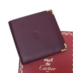 Cartier Must de Line Bi-fold Wallet Bordeaux