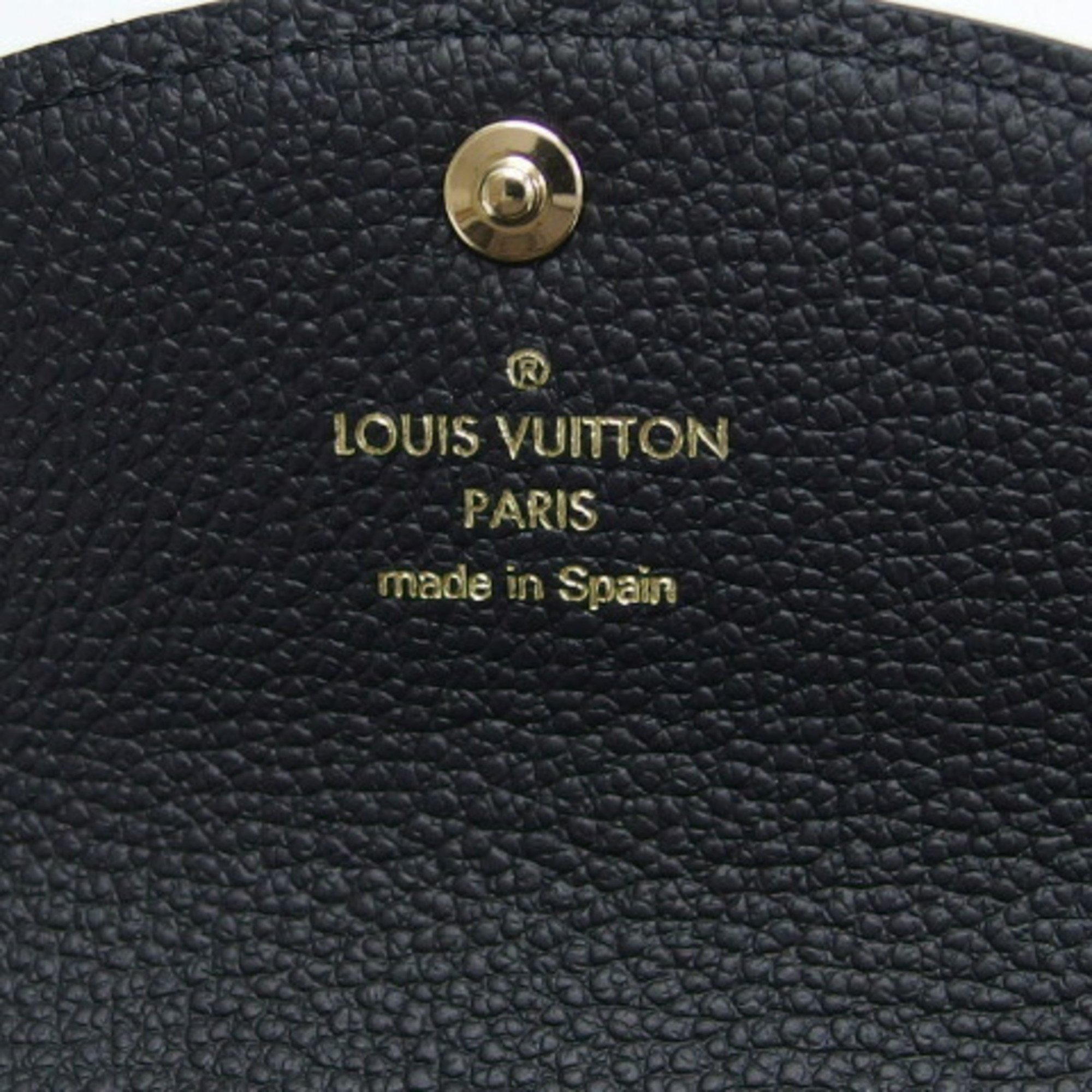 Louis Vuitton Monogram Empreinte Portemonnay Rosalie Coin Case Black