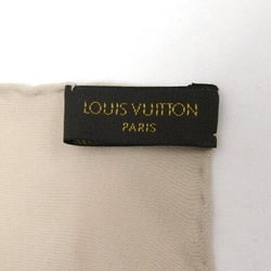 Louis Vuitton Monogram Large Stole Silk Scarf Muffler Light Beige