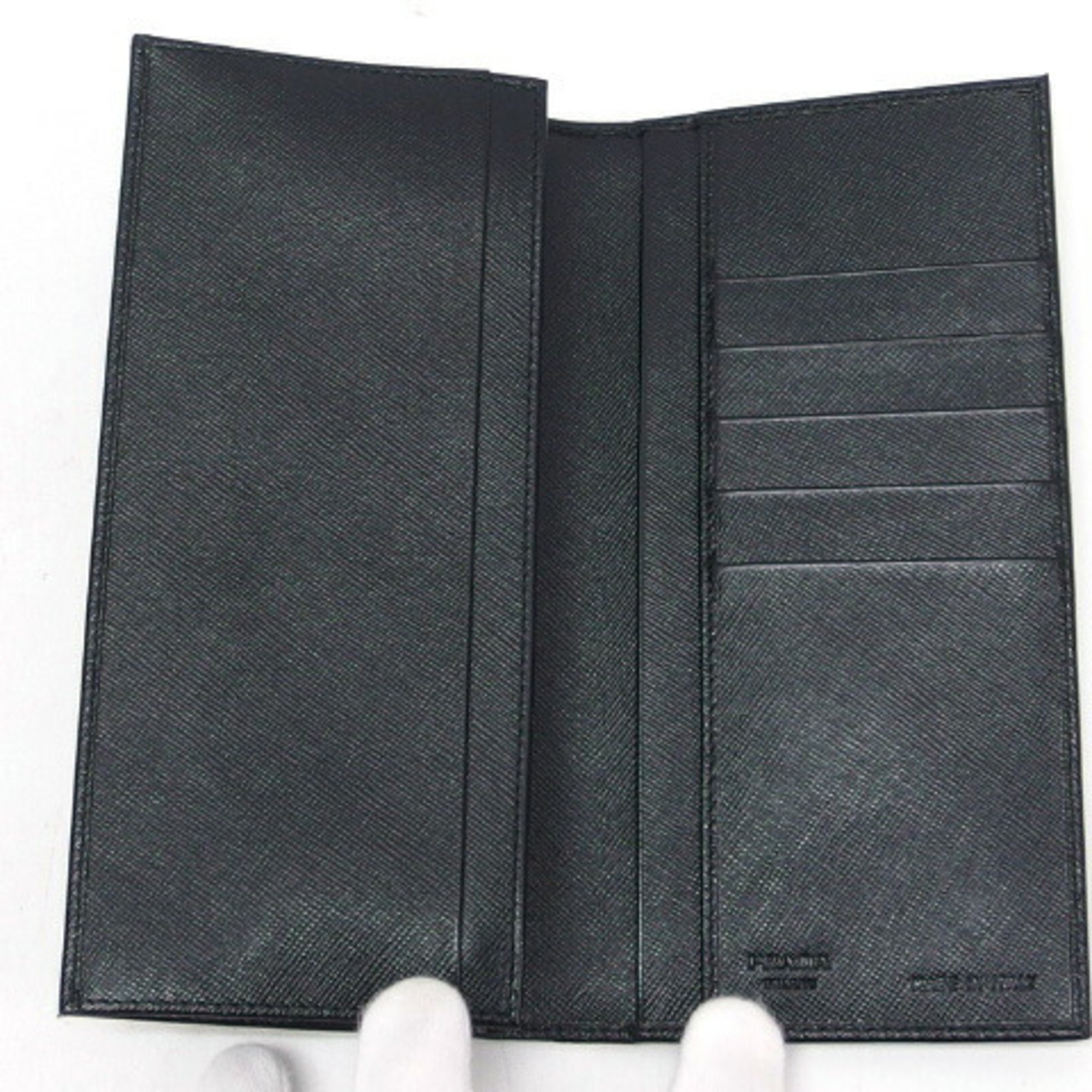 Prada Saffiano Bi-fold Long Wallet Black 2MV836