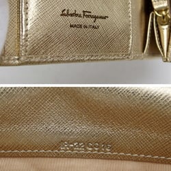 Salvatore Ferragamo Vara Ribbon Bi-fold Long Wallet Gold