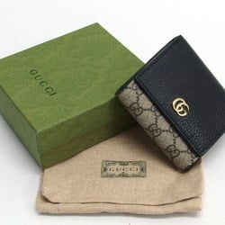 Gucci GG Marmont Supreme Canvas Bi-fold Compact Wallet Black