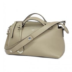 Fendi handbag by the way leather beige ladies