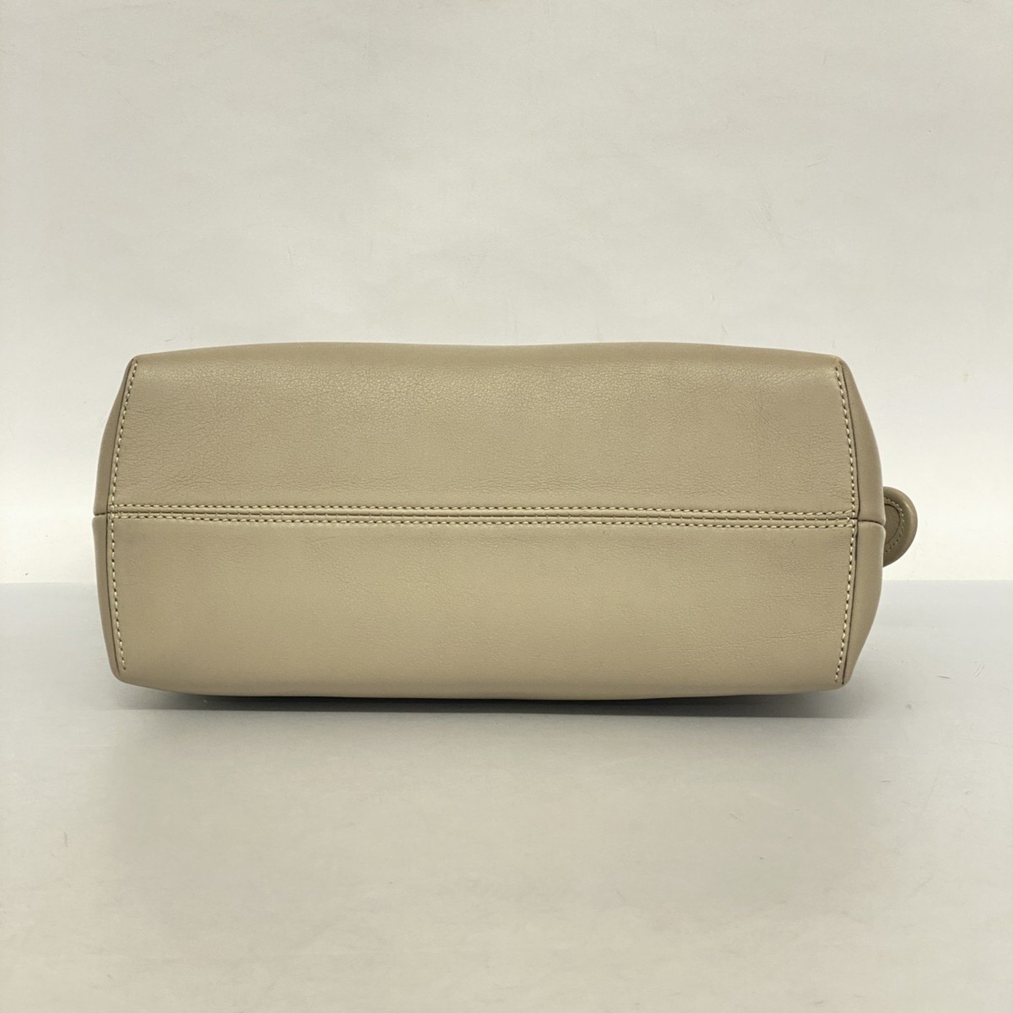 Fendi handbag by the way leather beige ladies