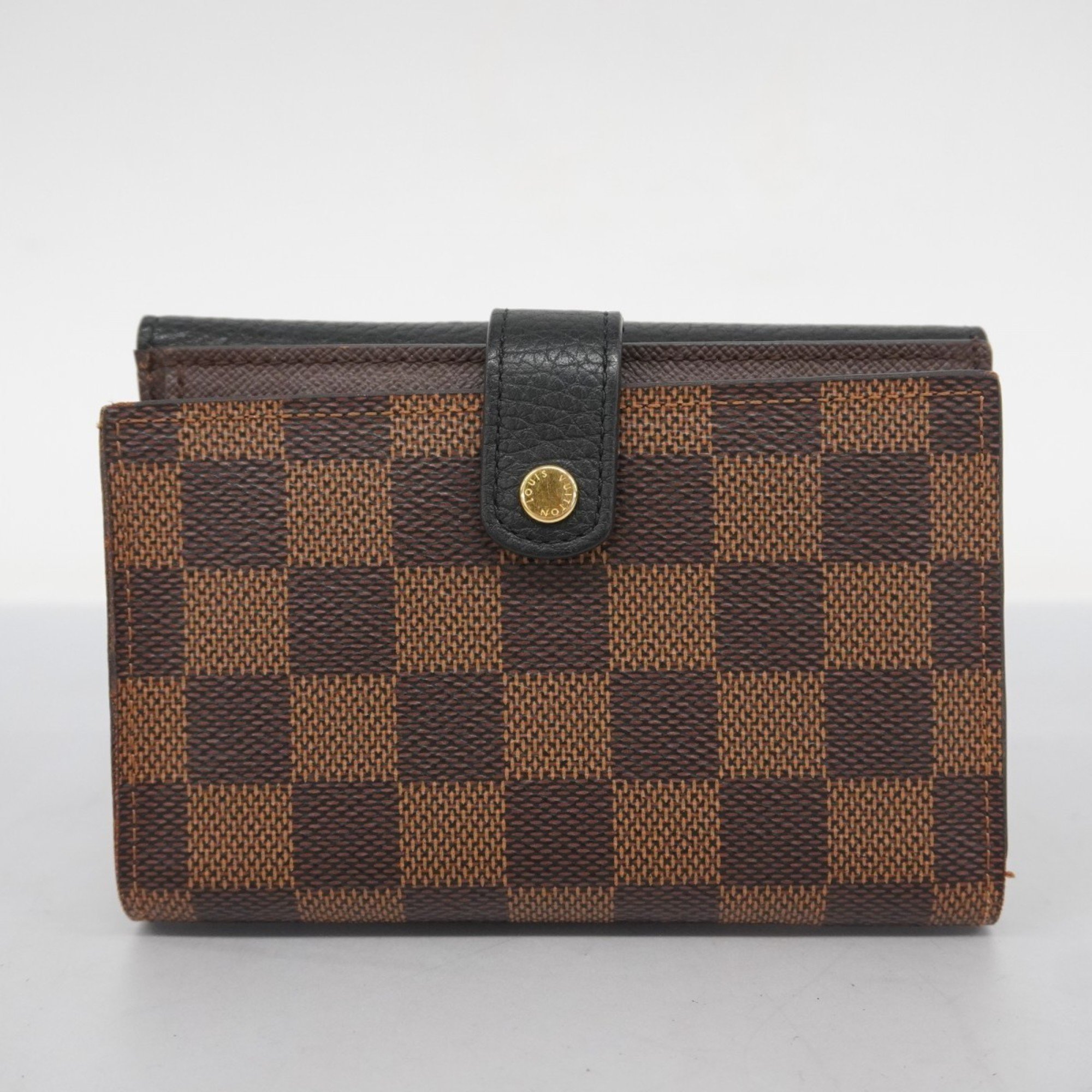 Louis Vuitton Wallet Damier Portefeuille Normandy N60044 Ebene Noir Ladies