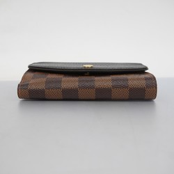 Louis Vuitton Wallet Damier Portefeuille Normandy N60044 Ebene Noir Ladies