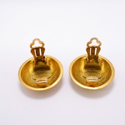 Chanel Earrings Coco Mark Circle GP Plated Gold Ladies