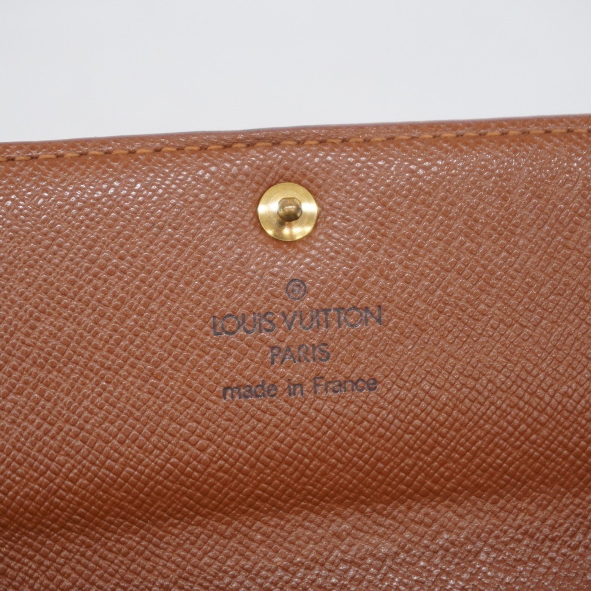 Louis Vuitton Long Wallet Monogram Porto Monnaie Credit M61726 Brown Ladies