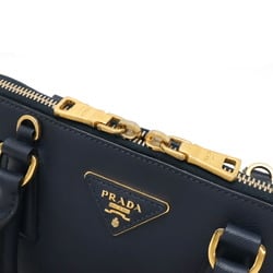 PRADA Saffiano handbag shoulder bag leather navy 1BA837