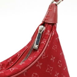 LOUIS VUITTON Louis Vuitton Monogram Satin Little Boulogne Pouch Handbag Leather Rouge Red M92351