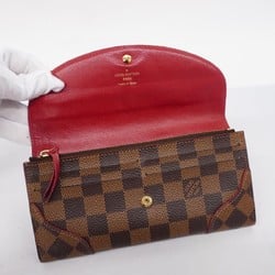 Louis Vuitton Long Wallet Damier Portefeuille Kaisa N61221 Ebene Ladies