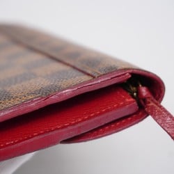 Louis Vuitton Long Wallet Damier Portefeuille Kaisa N61221 Ebene Ladies