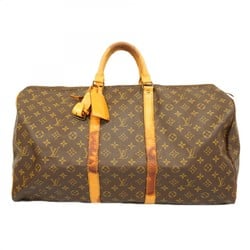 Louis Vuitton Boston Bag Monogram Keepall 55 M41424 Brown Men's Women's