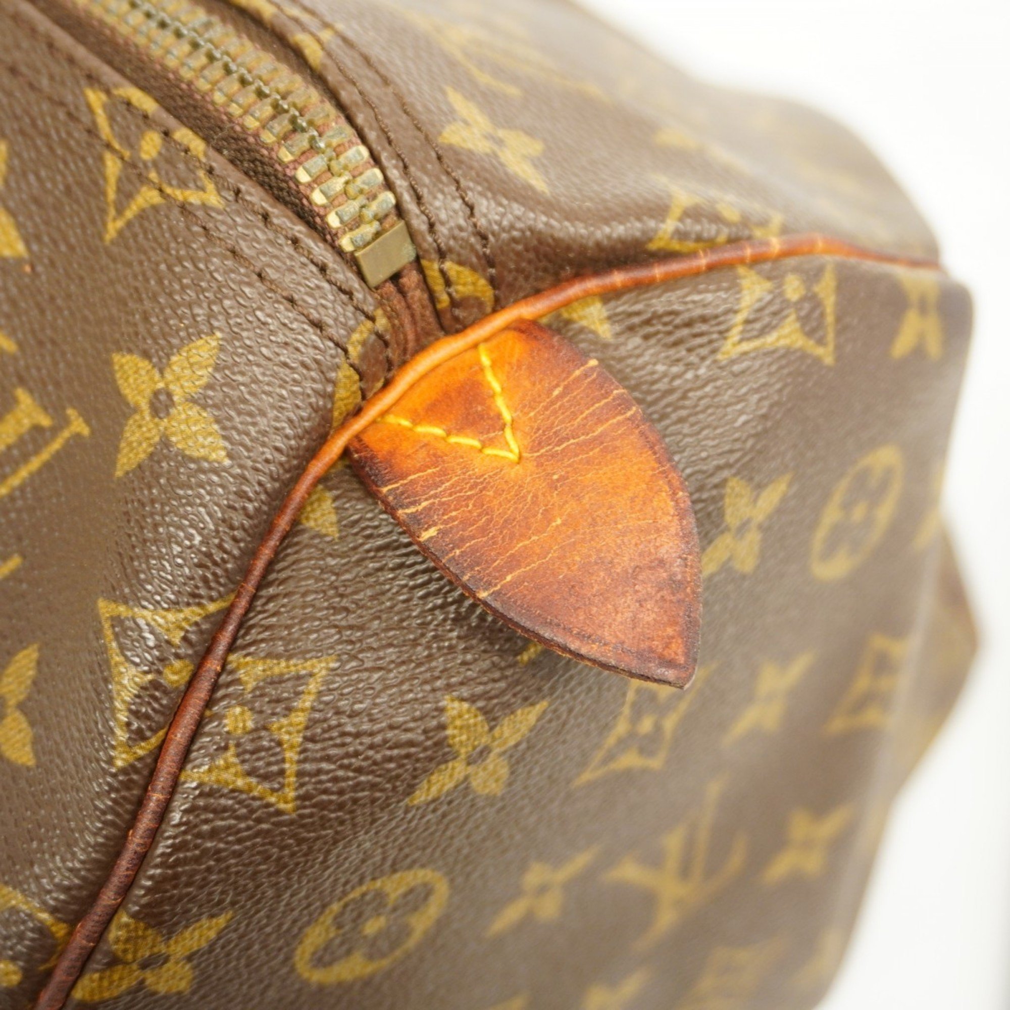 Louis Vuitton Boston Bag Monogram Keepall 55 M41424 Brown Men's Women's