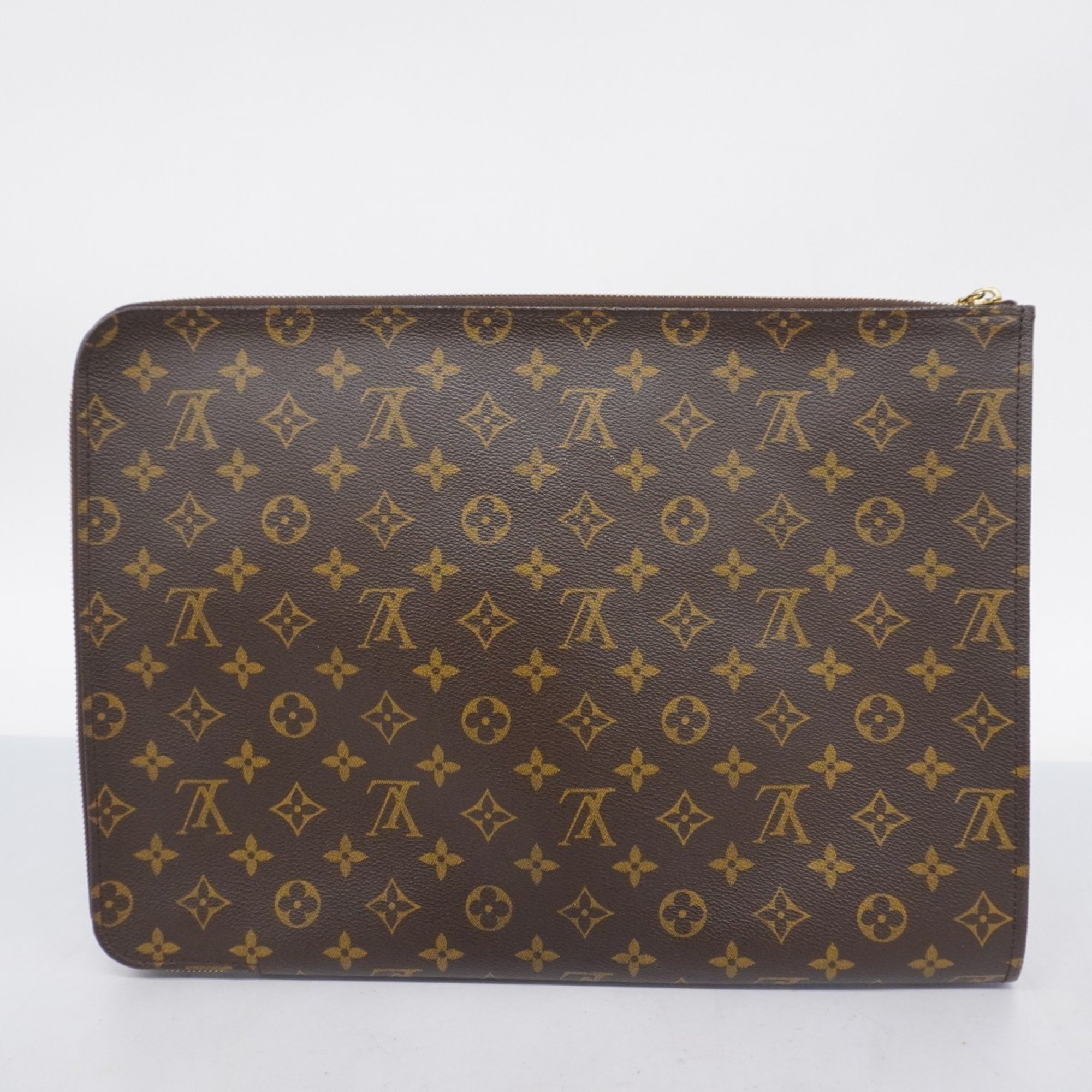 Louis Vuitton Clutch Bag Monogram Poche Document M53456 Brown Men's