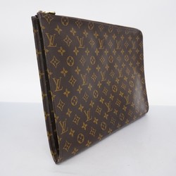 Louis Vuitton Clutch Bag Monogram Poche Document M53456 Brown Men's