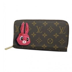 Louis Vuitton Long Wallet Monogram Zippy M83689 Brown Nicolas Ghesquière Women's