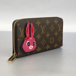 Louis Vuitton Long Wallet Monogram Zippy M83689 Brown Nicolas Ghesquière Women's