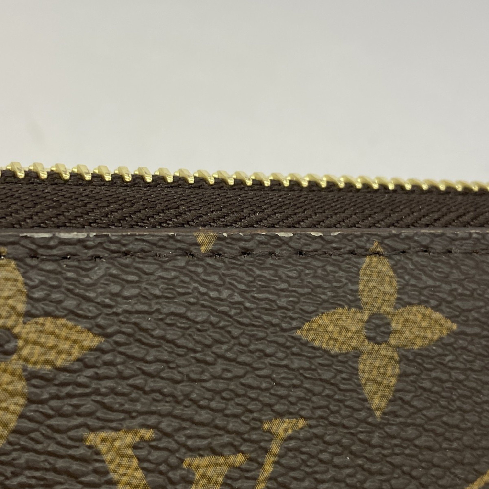 Louis Vuitton Long Wallet Monogram Zippy M83689 Brown Nicolas Ghesquière Women's