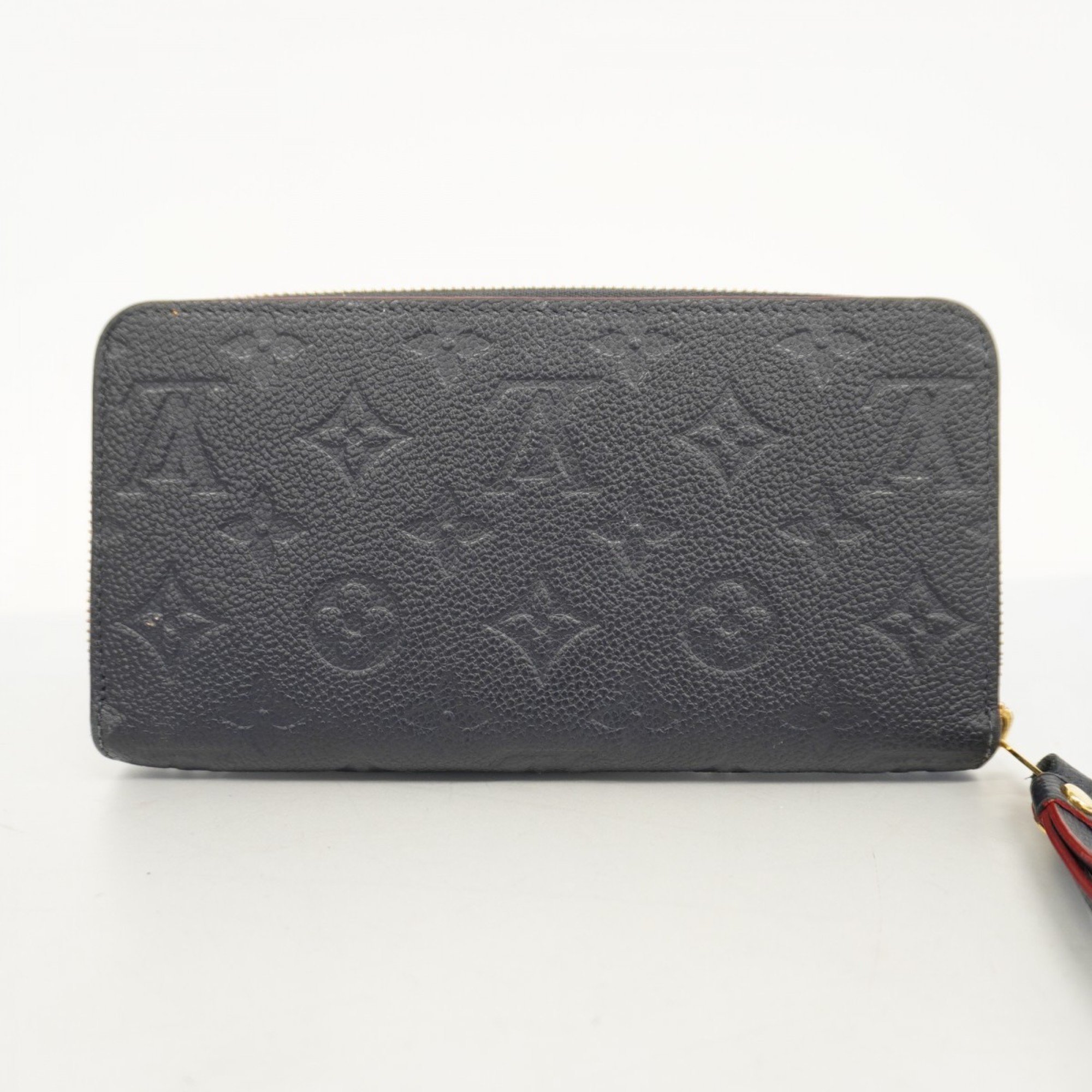 Louis Vuitton Long Wallet Monogram Empreinte Zippy M62121 Marine Rouge Ladies