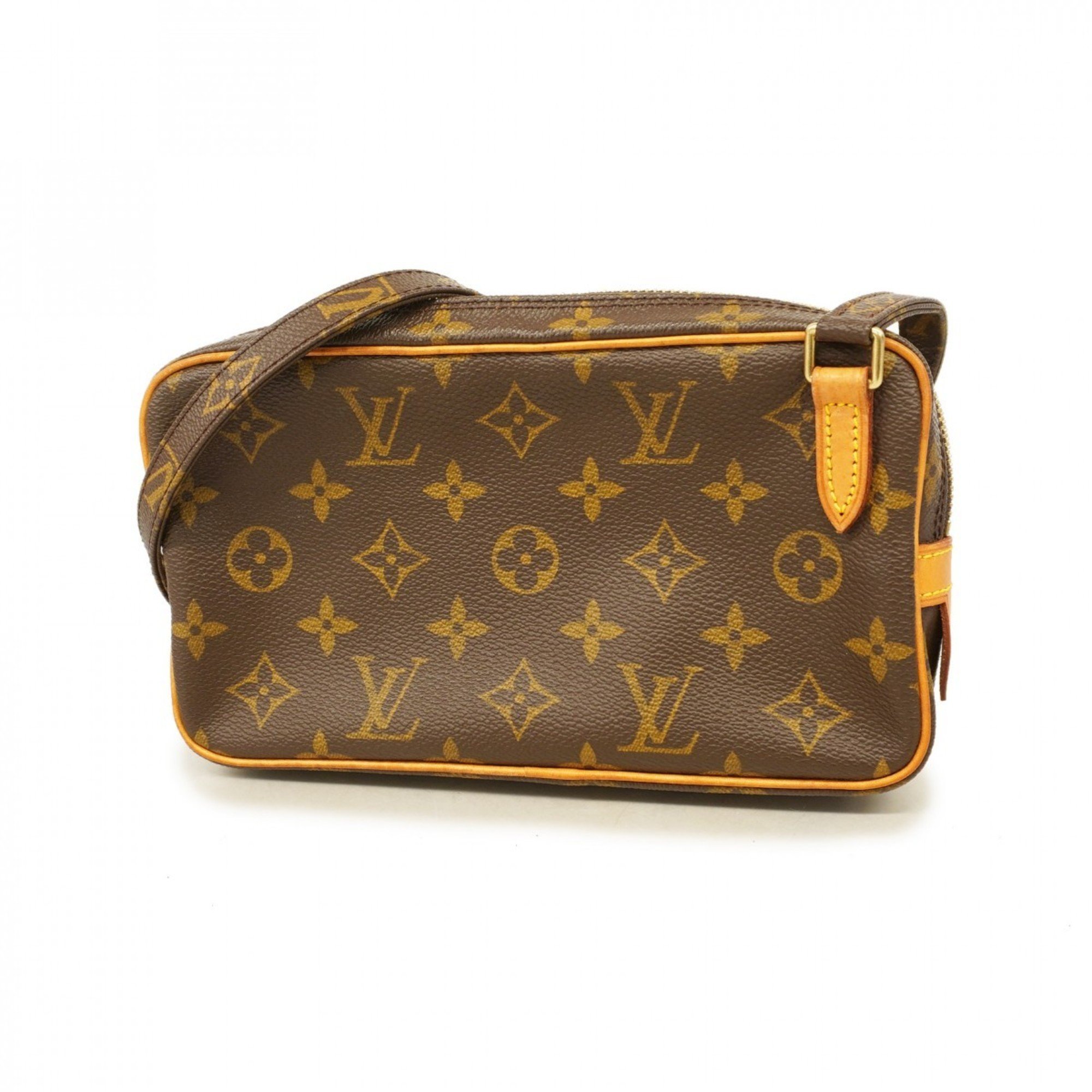 Louis Vuitton Shoulder Bag Monogram Pochette Marly Bandouliere M51828 Brown Women's