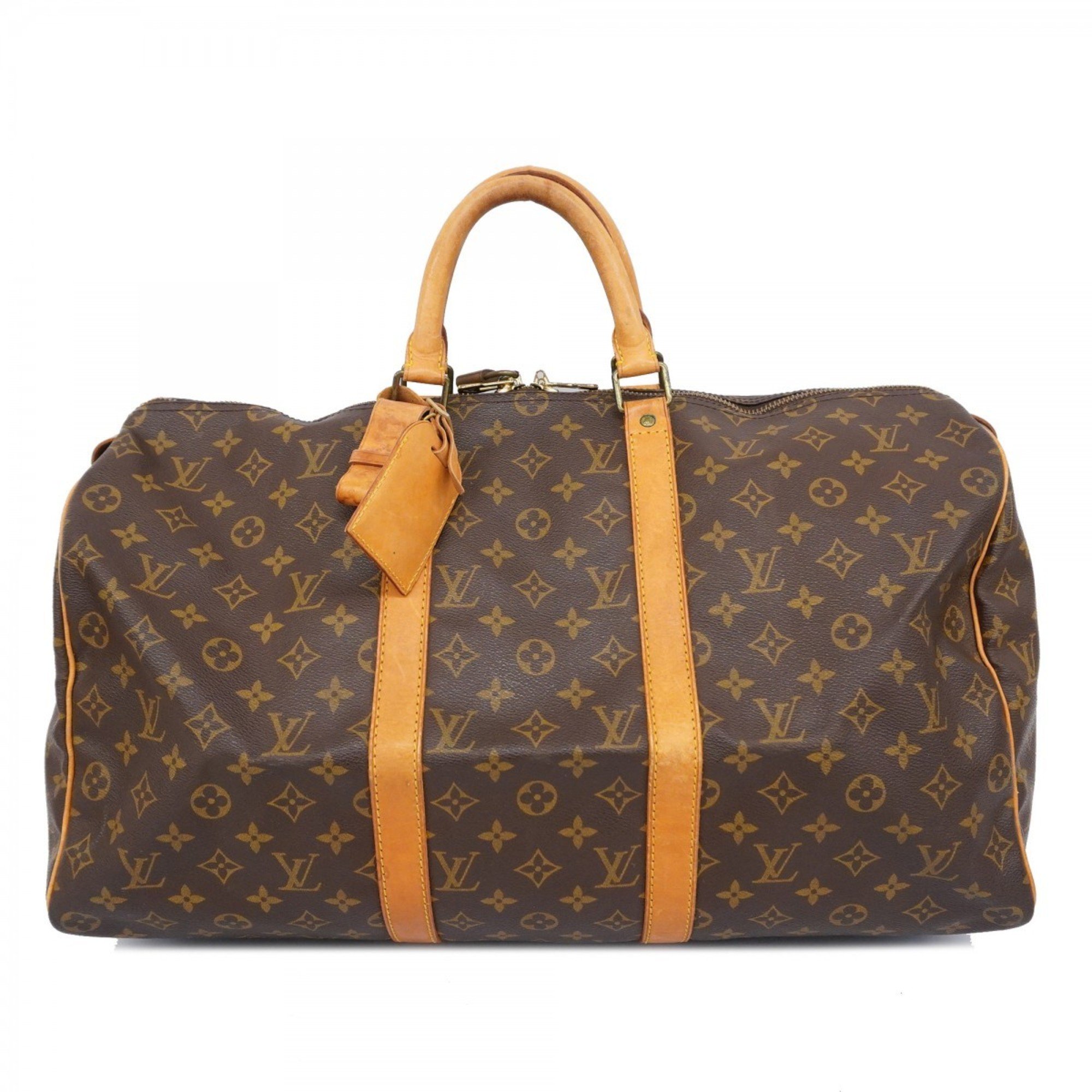 Louis Vuitton Boston Bag Monogram Keepall 50 M41426 Brown Men's Women's