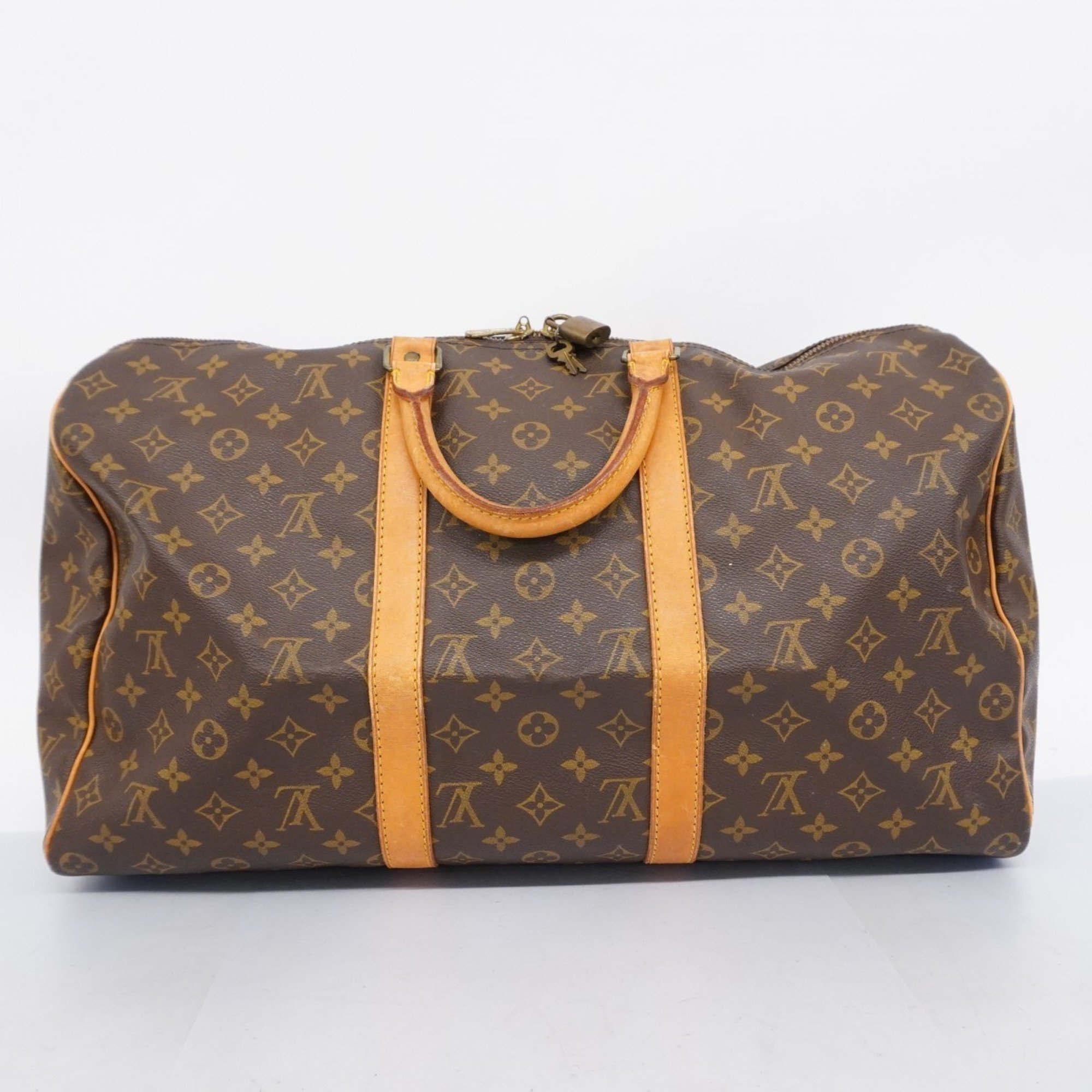 Louis Vuitton Boston Bag Monogram Keepall 50 M41426 Brown Men's Women's