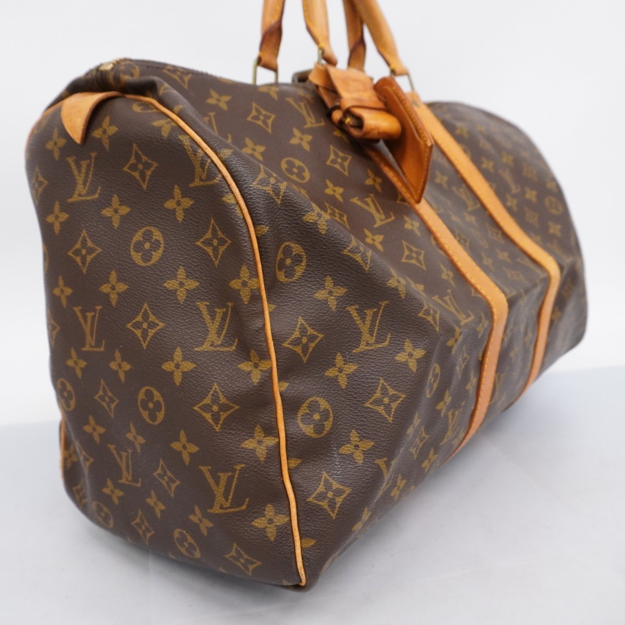 Louis Vuitton Boston Bag Monogram Keepall 50 M41426 Brown Men's Women's