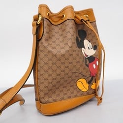 Gucci shoulder bag Micro GG Mickey Mouse 602691 brown women's