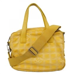 Chanel handbag New Travel Nylon Yellow Ladies