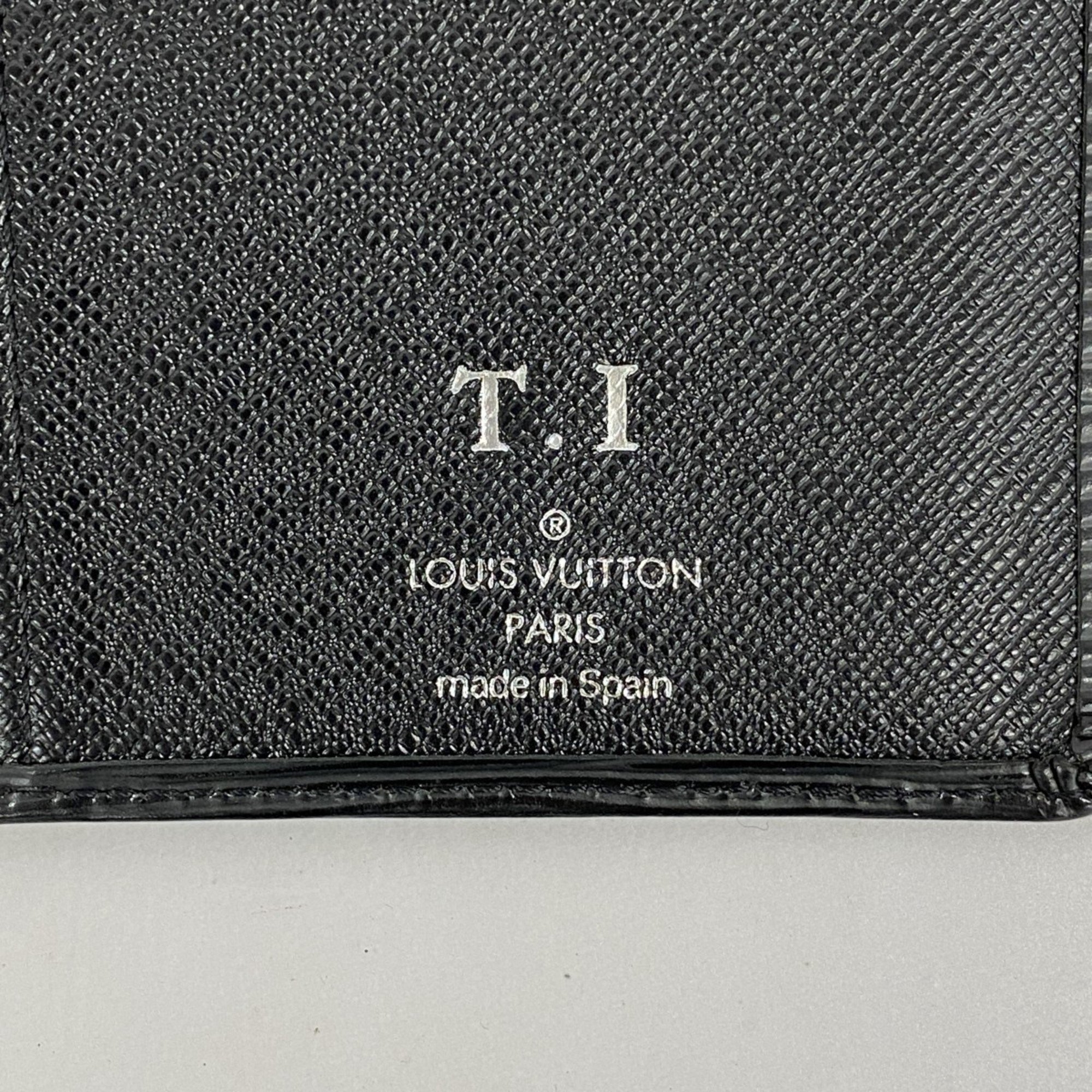 Louis Vuitton Long Wallet Epi Porte Carte Credit M63212 Noir Men's