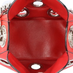 Prada Handbag Leather 1BA027 Red Unisex PRADA Chain