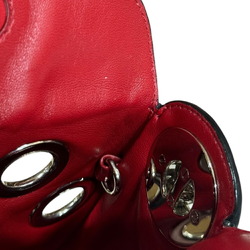 Prada Handbag Leather 1BA027 Red Unisex PRADA Chain